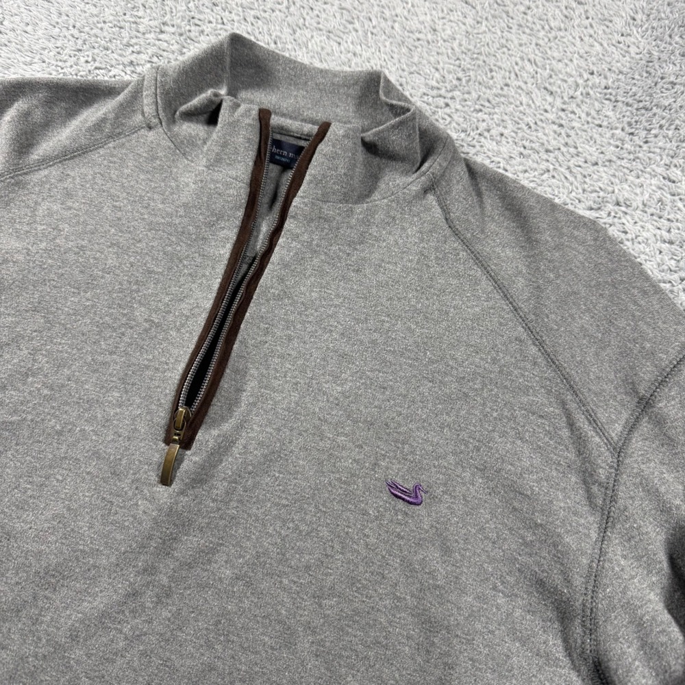 Southern Marsh Quarter Zip Pullover Mens Large Grey Fleece Chest Logo